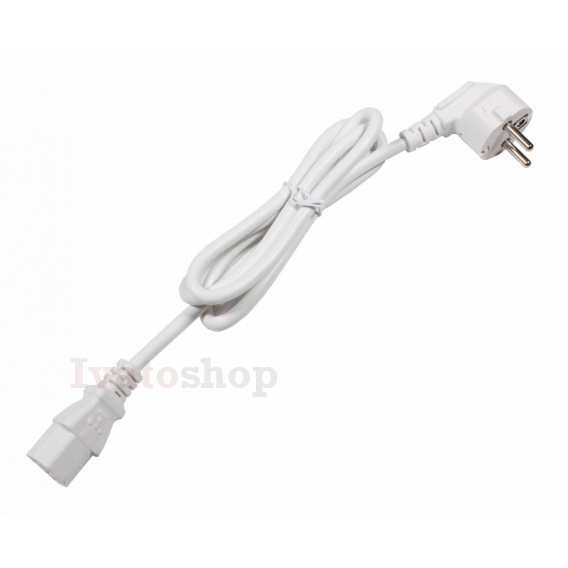 Obrázek pro Jet Dryer Napájecí kabel - EU vidlice / konektor IEC C13 - bílý