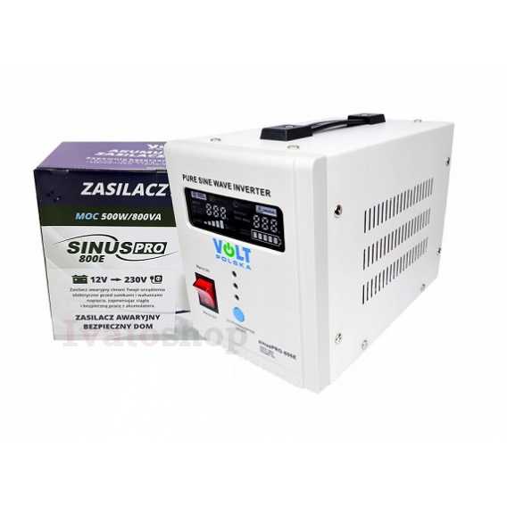 Obrázek pro Záložný zdroj VOLT - SINUS PRO 800 W 12 / 230 V (500 / 800 W)
