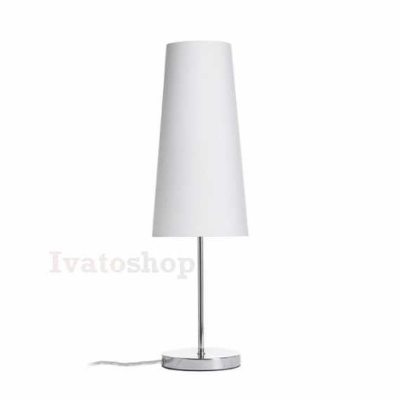 Obrázek pro NYC/CONNY 15/30 stolná  Polycotton biela/nikel 230V LED E27 11W