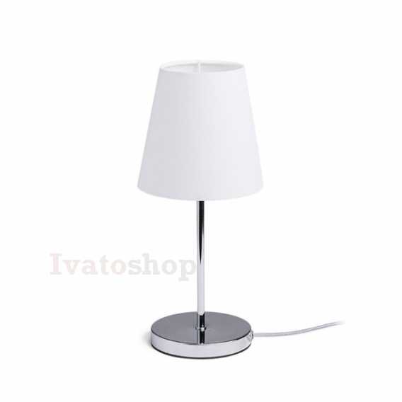 Obrázek pro NYC/CONNY 15/15 stolná  Polycotton biela/chróm 230V LED E27 11W