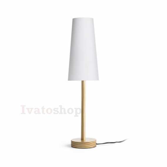 Obrázek pro MAUI/CONNY 15/30 stolná  Polycotton biela/drevo 230V LED E27 11W