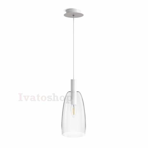 Obrázek pro BELLINI L E14 závesná biela číre sklo 230V LED E14 15W