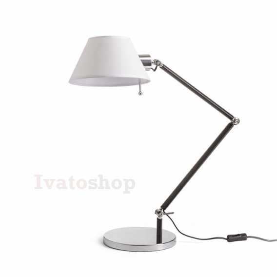 Obrázek pro MONTANA stolná biela/čierna chróm 230V LED E27 11W